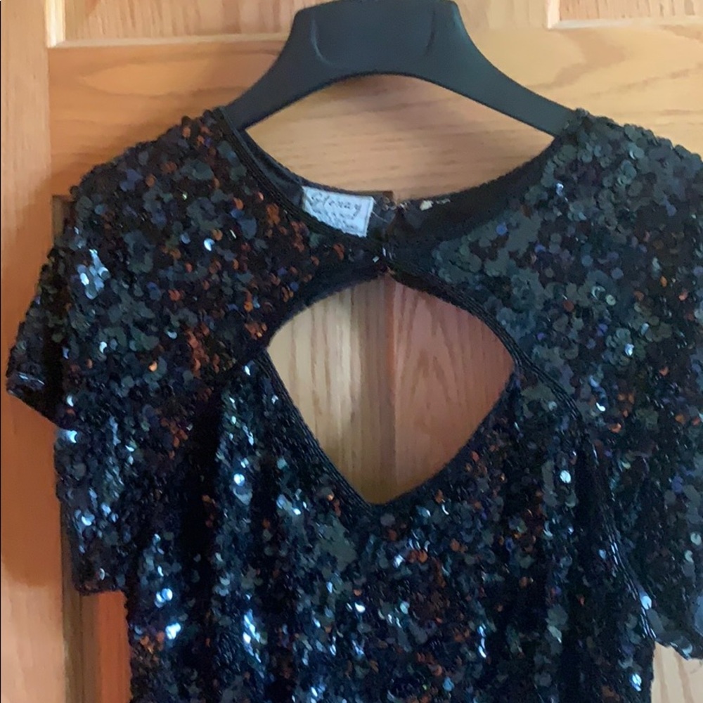 Black Sequence Dress - image 3